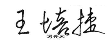 駱恆光王培捷草書個性簽名怎么寫