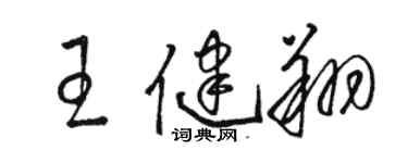 駱恆光王健翔草書個性簽名怎么寫