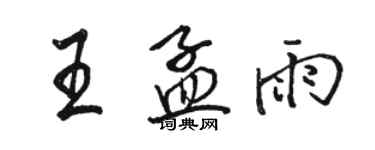 駱恆光王孟雨行書個性簽名怎么寫