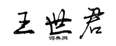 曾慶福王世君行書個性簽名怎么寫