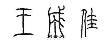 陳墨王成佳篆書個性簽名怎么寫