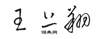 駱恆光王上翔草書個性簽名怎么寫