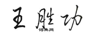 駱恆光王勝功行書個性簽名怎么寫