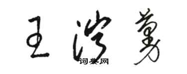 駱恆光王濘蔓草書個性簽名怎么寫