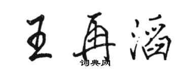 駱恆光王再滔行書個性簽名怎么寫