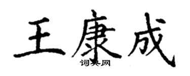 丁謙王康成楷書個性簽名怎么寫