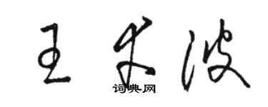 駱恆光王幸波草書個性簽名怎么寫