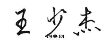 駱恆光王少傑行書個性簽名怎么寫