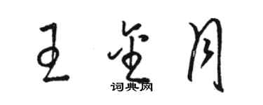 駱恆光王金月草書個性簽名怎么寫