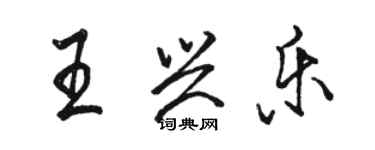 駱恆光王興樂行書個性簽名怎么寫