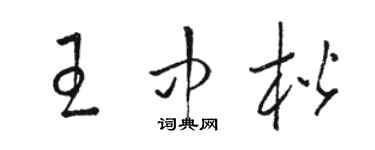 駱恆光王中楷草書個性簽名怎么寫