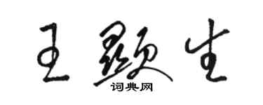 駱恆光王顯生草書個性簽名怎么寫