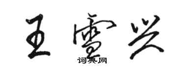 駱恆光王雪興行書個性簽名怎么寫