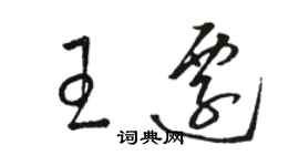 駱恆光王遷草書個性簽名怎么寫