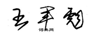 朱錫榮王軍彪草書個性簽名怎么寫