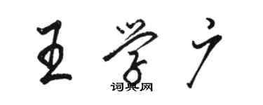 駱恆光王學廣行書個性簽名怎么寫