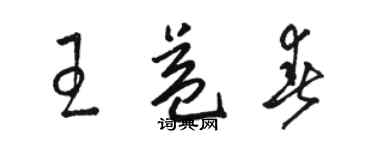 駱恆光王益春草書個性簽名怎么寫