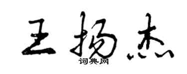 曾慶福王揚傑行書個性簽名怎么寫