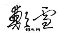 駱恆光鄭雪草書個性簽名怎么寫