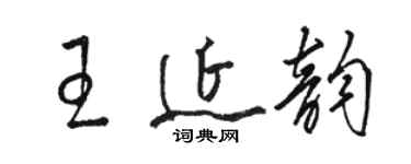 駱恆光王延韻草書個性簽名怎么寫