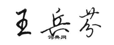 駱恆光王兵芬行書個性簽名怎么寫