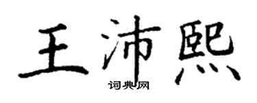 丁謙王沛熙楷書個性簽名怎么寫