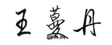 駱恆光王蔓丹行書個性簽名怎么寫