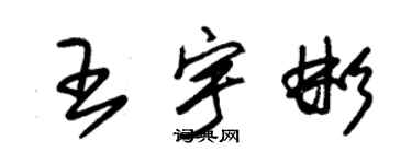朱錫榮王宇彬草書個性簽名怎么寫