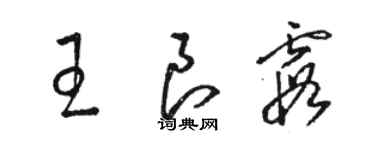 駱恆光王良霞草書個性簽名怎么寫