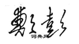 駱恆光鄭彭草書個性簽名怎么寫