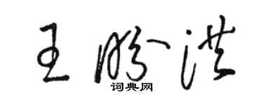 駱恆光王盼洪草書個性簽名怎么寫