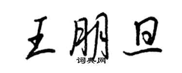 王正良王朋旦行書個性簽名怎么寫