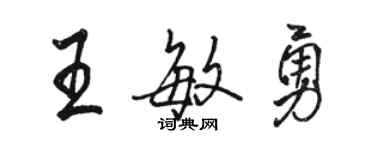 駱恆光王敏勇行書個性簽名怎么寫