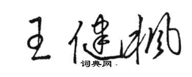 駱恆光王健楓草書個性簽名怎么寫