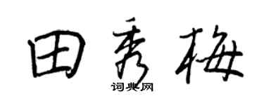 王正良田秀梅行書個性簽名怎么寫