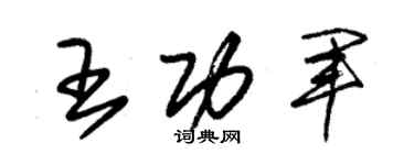 朱錫榮王功軍草書個性簽名怎么寫