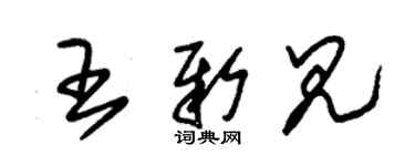 朱錫榮王新見草書個性簽名怎么寫