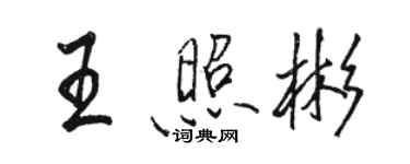 駱恆光王照彬行書個性簽名怎么寫