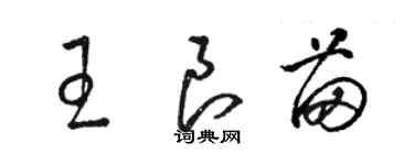 駱恆光王良苗草書個性簽名怎么寫