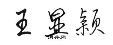 駱恆光王顯穎行書個性簽名怎么寫