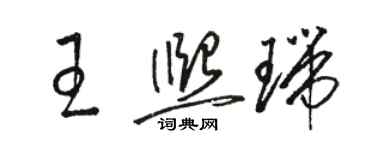 駱恆光王熙瑞草書個性簽名怎么寫