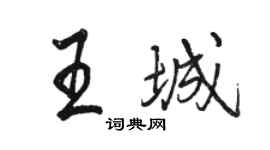 駱恆光王城行書個性簽名怎么寫