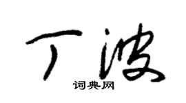 朱錫榮丁波草書個性簽名怎么寫