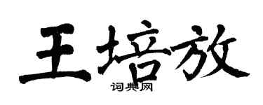 翁闓運王培放楷書個性簽名怎么寫