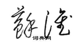 駱恆光蘇淮草書個性簽名怎么寫