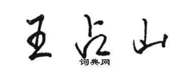 駱恆光王占山行書個性簽名怎么寫