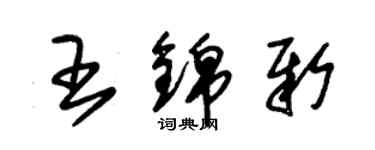 朱錫榮王錦新草書個性簽名怎么寫