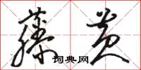 駱恆光藤黃草書怎么寫