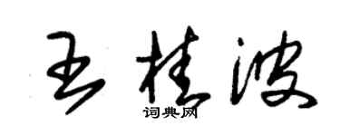 朱錫榮王桂波草書個性簽名怎么寫