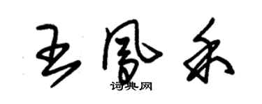 朱錫榮王鳳禾草書個性簽名怎么寫